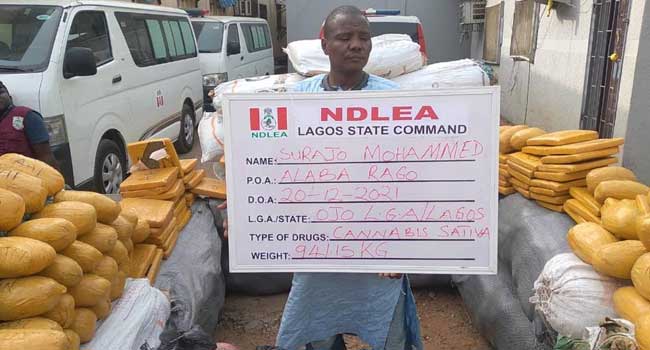 NDLEA seizes over 2.4m Tramadol pills at Lagos airport
