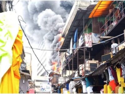 Again, fire guts Balogun market in Lagos, destroys properties