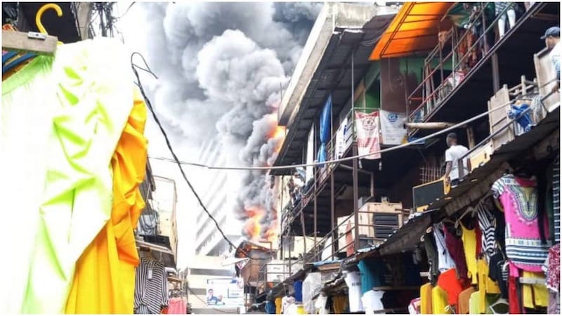 Again, fire guts Balogun market in Lagos, destroys properties