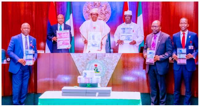 Buhari unveils re-designed naira notes