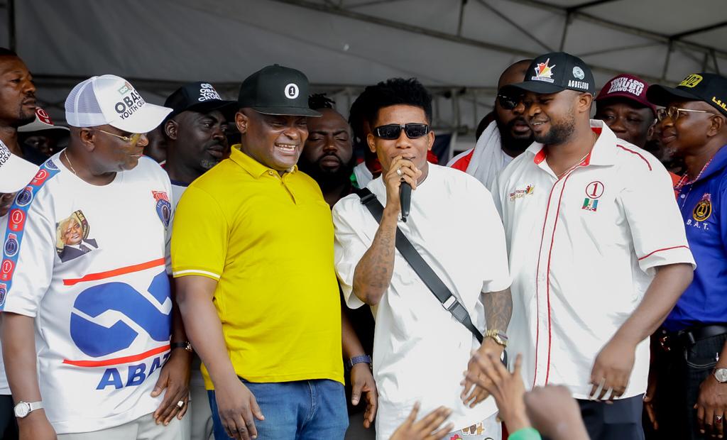 BREAKING: Photos as thousands of youths mobilise for Tinubu, Obasa
