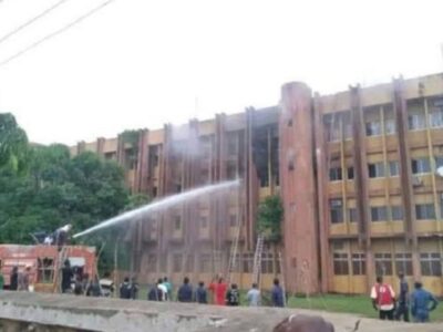 Fire guts NYSC headquarters in Abuja