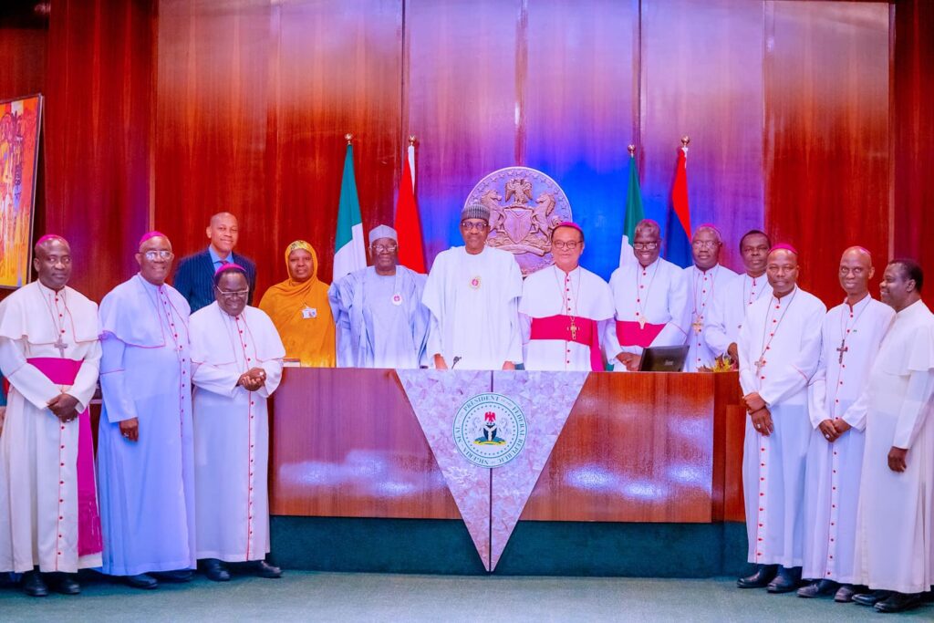 BREAKING: Buhari holds closed-door meeting with Catholic Bishops
