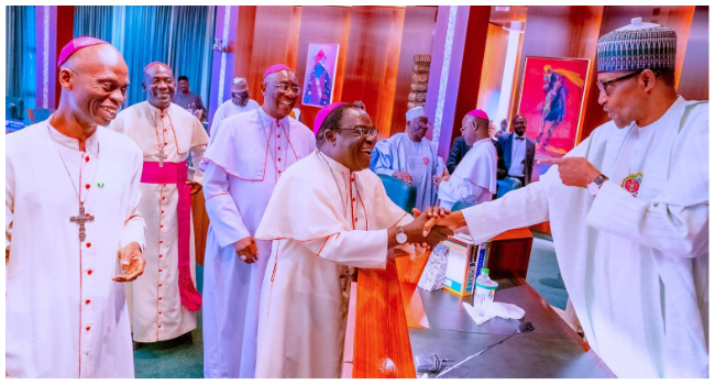 BREAKING: Buhari holds closed-door meeting with Catholic Bishops