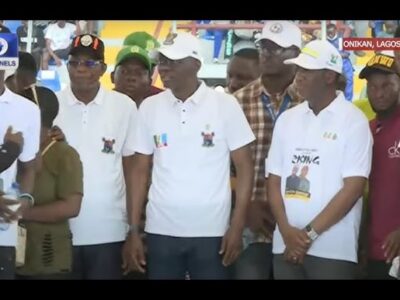 Sanwo-Olu present as students hold mega rally for APC in Lagos
