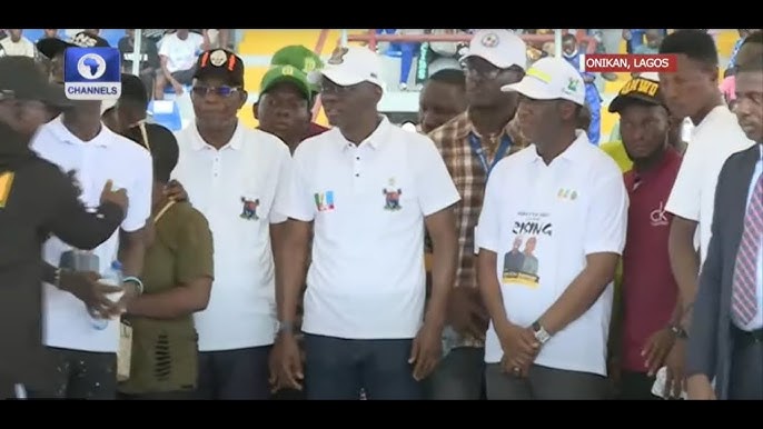 Sanwo-Olu present as students hold mega rally for APC in Lagos
