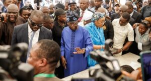 Nigeria Decides 2023: Tinubu votes in Lagos, says ‘I’m too confident of victory’