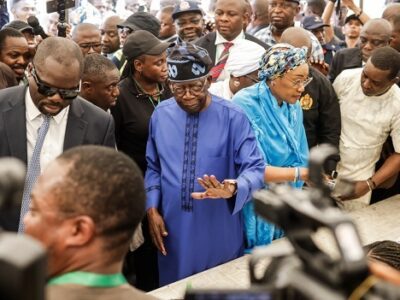 Nigeria Decides 2023: Tinubu votes in Lagos, says ‘I’m too confident of victory’