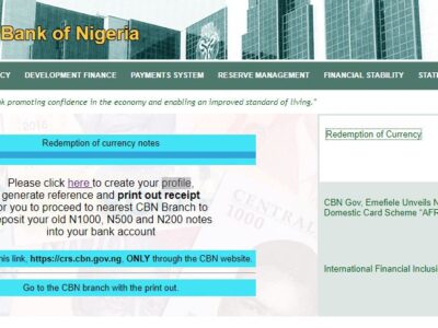 CBN launches portal for deposit of old naira notes