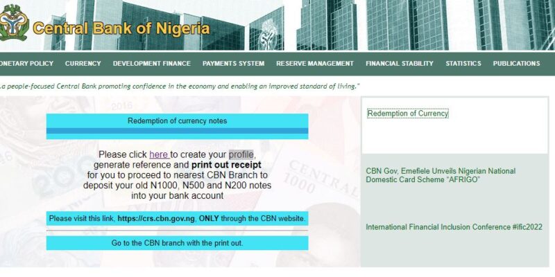 CBN launches portal for deposit of old naira notes