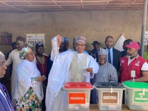 Nigeria Decides 2023: Buhari votes in Katsina