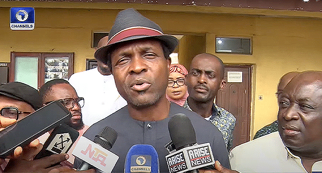 Tonye Cole storms INEC office over certified copies of Rivers gov poll results