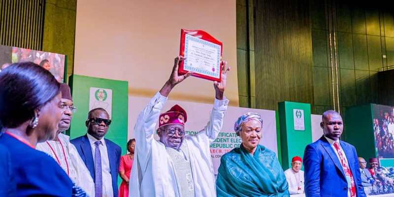 JUST IN: Tinubu receives Certificate of Return