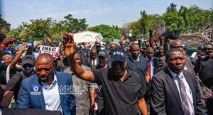 BREAKING: Atiku, PDP leaders storm INEC office, protest election outcome