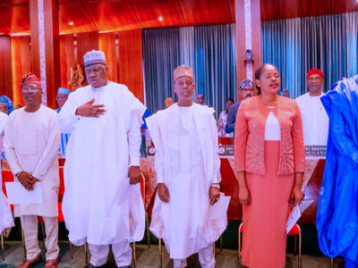 Buhari presides over FEC meeting, swears in six new Perm Secs
