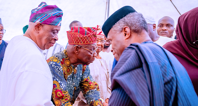 Osinbajo, Obasanjo, Osoba attend ex-AGF Bola Ajibola’s burial