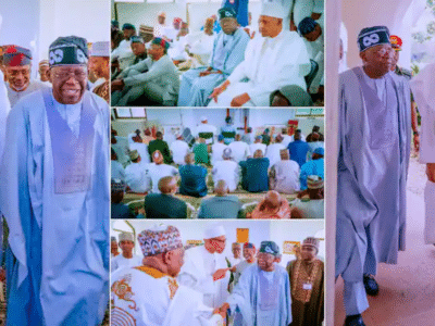 Buhari receives Tinubu at Presidential Villa