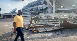 Sports Minister closes Lagos stadium over fallen mast