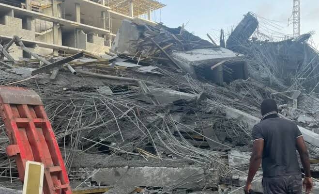 Seven-storey building collapses in Lagos