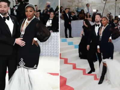 Serena Williams unveils baby bump at Met Gala