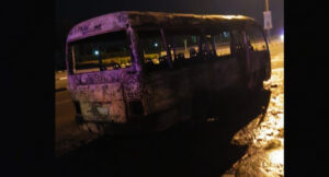 Bus catches fire at Eagle Square in Abuja