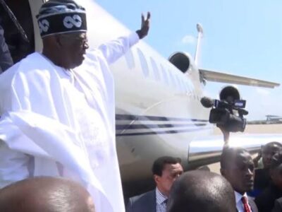Tinubu arrives Port Harcourt ahead of project inauguration