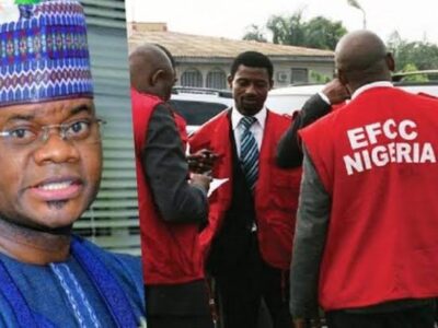 EFCC seeks stay of execution of ruling on 14 properties, N400m linked to Kogi Gov, Yahaya Bello