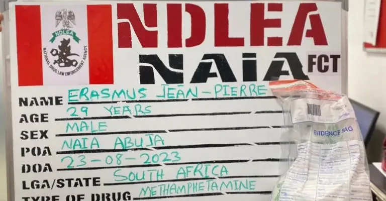 NDLEA-Arrests-29yrs-Old-South-African-For-Drug-Peddling