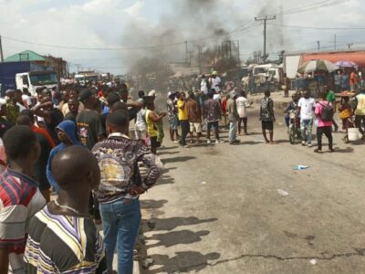 Youths-Set-Ablaze-Delta-Anti-Cult-Corps-Buildings-Vehicles-Over-Teenager’s-Death
