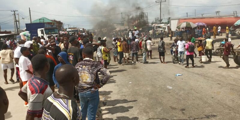 Youths-Set-Ablaze-Delta-Anti-Cult-Corps-Buildings-Vehicles-Over-Teenager’s-Death