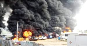 Many-burnt-to-death-as-tanker-explodes-on-failed-Benin-Sapele-road