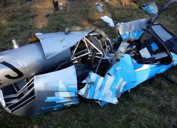 Helicopter crash rescue operation