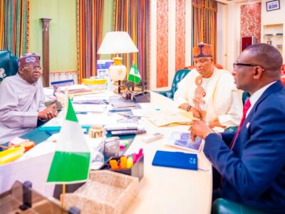 Executive Chairman of the Economic and Financial Crimes Commission (EFCC), Olanipekun Ola Olukoyede, and Minister of Housing and Urban Development, Muttaqha Rabe Darma, met with President Bola Ahmed Tinubu on the management and disposal of seized houses nationwide, under the rules of transparency and Accountability at the State House, Abuja. Tuesday, August 18, 2026